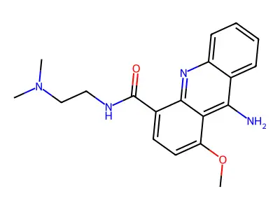 4-Acridinecarboxamide, 9-amino-N-(2-(dimethylamino)ethyl)-1-methoxy- structure