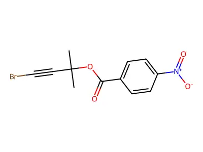 3-Butyn-2-ol, 4-bromo-2-methyl-, p-nitrobenzoate structure
