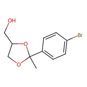 1,3-Dioxolane-4-methanol, 2-(p-bromophenyl)-2-methyl- structure
