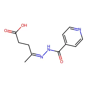 4-[2-(Pyridine-4-carbonyl)hydrazinylidene]pentanoic acid structure
