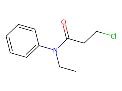 3-chloro-N-ethyl-N-phenylpropanamide structure