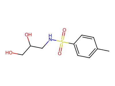 Benzenesulfonamide, N-(2,3-dihydroxypropyl)-4-methyl- structure