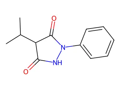 3,5-Pyrazolidinedione, 4-isopropyl-1-phenyl- structure