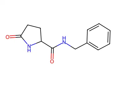 N-benzyl-5-oxopyrrolidine-2-carboxamide structure