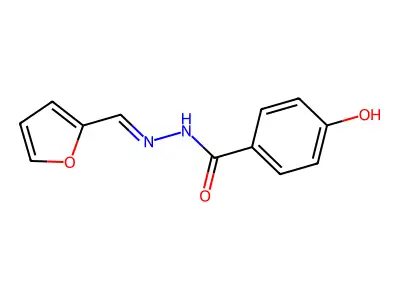 N-(furan-2-ylmethylideneamino)-4-hydroxybenzamide structure