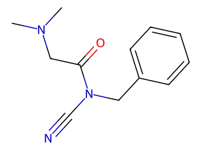 Acetamide, N-(alpha-cyanobenzyl)-2-(dimethylamino)- structure