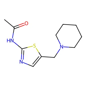 N-[5-(piperidin-1-ylmethyl)-1,3-thiazol-2-yl]acetamide structure