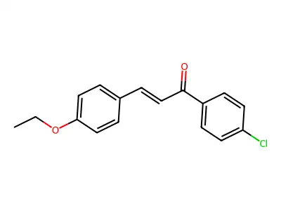 (2E)-1-(4-chlorophenyl)-3-(4-ethoxyphenyl)prop-2-en-1-one structure