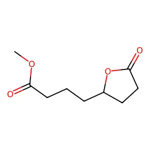 Methyl 4-(5-oxooxolan-2-yl)butanoate structure