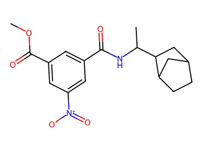 Methyl 3-[1-(2-bicyclo[2.2.1]heptanyl)ethylcarbamoyl]-5-nitrobenzoate structure