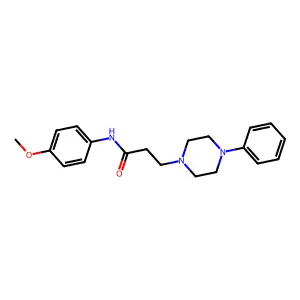 N-(4-methoxyphenyl)-3-(4-phenylpiperazin-1-yl)propanamide structure