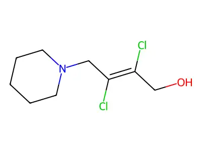 (E)-2,3-Dichloro-4-piperidin-1-ylbut-2-en-1-ol structure