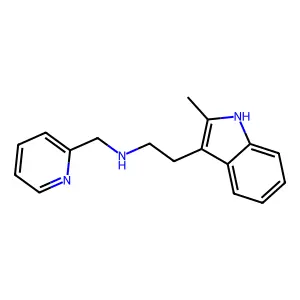 [2-(2-methyl-1H-indol-3-yl)ethyl][(pyridin-2-yl)methyl]amine structure
