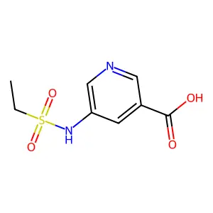 5-[(Ethylsulfonyl)amino]-3-pyridinecarboxylic acid structure