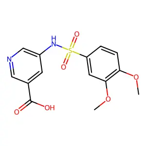 5-[(3,4-dimethoxyphenyl)sulfonylamino]pyridine-3-carboxylic Acid structure