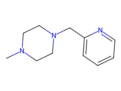 1-Methyl-4-(pyridin-2-ylmethyl)piperazine structure