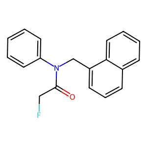 Acetanilide, 2-fluoro-N-(1-naphthylmethyl)- structure