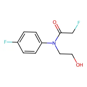Acetanilide, 2,4'-difluoro-N-(2-hydroxyethyl)- structure