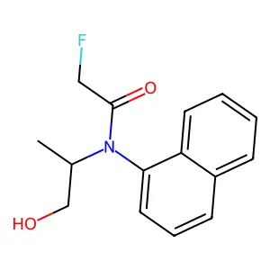 Acetamide, 2-fluoro-N-(2-hydroxy-1-methylethyl)-N-1-naphthyl- structure