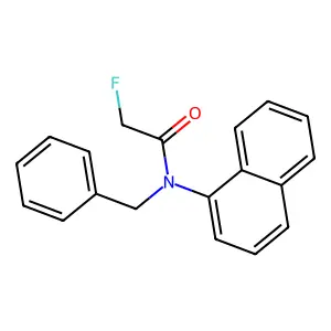 Acetamide, N-benzyl-2-fluoro-N-1-naphthyl- structure
