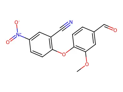 2-(4-Formyl-2-methoxyphenoxy)-5-nitrobenzonitrile structure