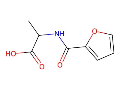 (2S)-2-[(furan-2-yl)formamido]propanoic acid structure