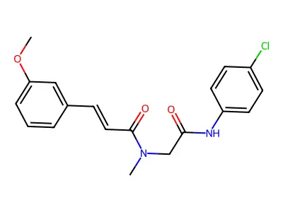 (2E)-N-[2-[(4-Chlorophenyl)amino]-2-oxoethyl]-3-(3-methoxyphenyl)-N-methyl-2-propenamide structure