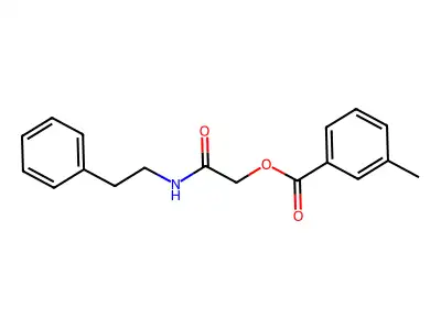 2-Oxo-2-(phenethylamino)ethyl 3-methylbenzoate structure