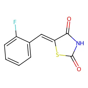 (Z)-5-(2-fluorobenzylidene)thiazolidine-2,4-dione structure
