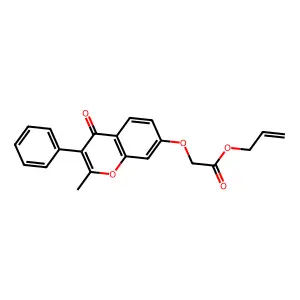 Prop-2-enyl 2-(2-methyl-4-oxo-3-phenylchromen-7-yl)oxyacetate structure