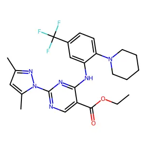 C24H27F3N6O2 structure