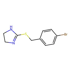 2-{[(4-bromophenyl)methyl]sulfanyl}-4,5-dihydro-1H-imidazole structure
