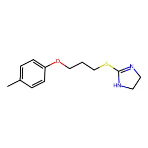 2-[3-(4-methylphenoxy)propylsulfanyl]-4,5-dihydro-1H-imidazole structure