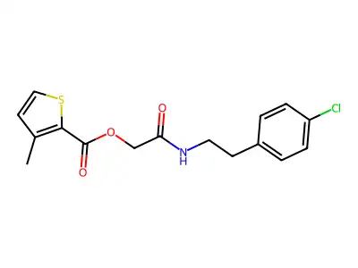 2-{[2-(4-Chlorophenyl)ethyl]amino}-2-oxoethyl 3-methylthiophene-2-carboxylate structure