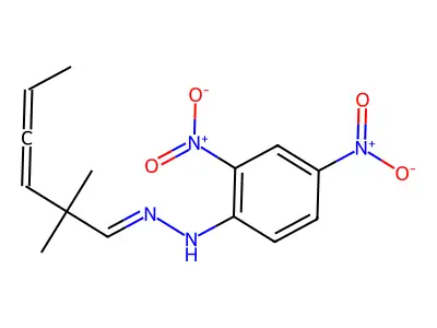 2,2-Dimethylhexa-3,4-dienal 2,4-dinitrophenylhydrazone structure