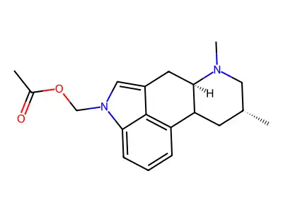 (6,8-Dimethylergolin-1-yl)methyl acetate structure