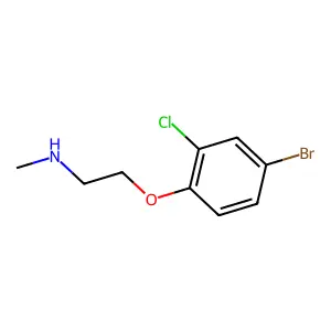 2-(4-bromo-2-chlorophenoxy)-N-methylethanamine structure
