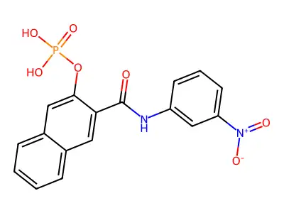N-(3-nitrophenyl)-3-(phosphonooxy)naphthalene-2-carboxamide structure