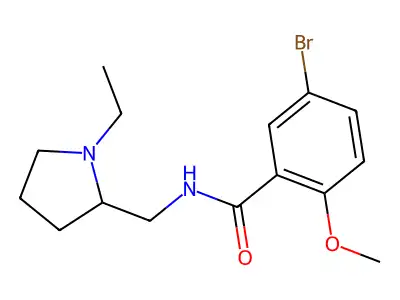5-bromo-N-[(1-ethylpyrrolidin-2-yl)methyl]-2-methoxybenzamide structure