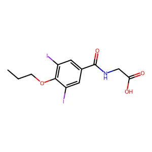 3,5-二碘-4-丙氧基马尿酸 structure