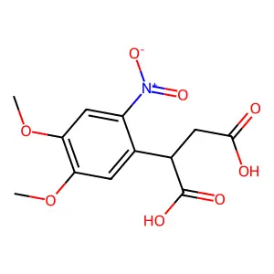 2-(4,5-二甲氧基-2-硝基苯基)丁二酸 structure