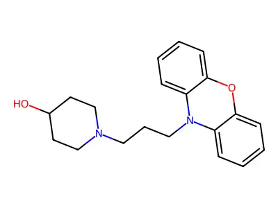 4-Piperidinol, 1-(3-phenoxazin-10-ylpropyl)- structure