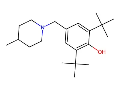 2,6-Di-tert-butyl-4-[(4-methylpiperidin-1-yl)methyl]phenol structure