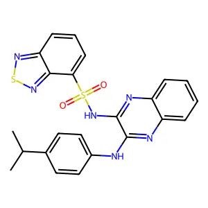 N-(3-((4-isopropylphenyl)amino)quinoxalin-2-yl)benzo[c][1,2,5]thiadiazole-4-sulfonamide structure