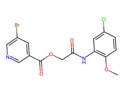 [2-(5-Chloro-2-methoxyanilino)-2-oxoethyl] 5-bromopyridine-3-carboxylate structure