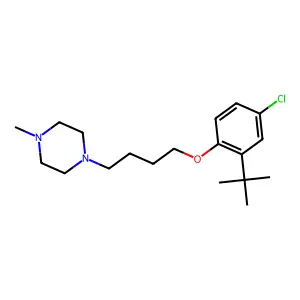 1-[4-(2-Tert-butyl-4-chlorophenoxy)butyl]-4-methylpiperazine structure