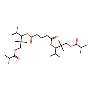 Bis(2,2-dimethyl-1-(1-methylethyl)-3-(2-methyl-1-oxopropoxy)propyl) glutarate structure