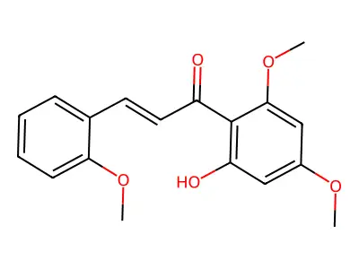 1-(2-Hydroxy-4,6-dimethoxyphenyl)-3-(2-methoxyphenyl)prop-2-en-1-one structure