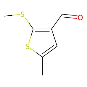 5-甲基-2-(甲硫基)噻吩-3-甲醛 structure