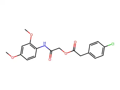 [2-(2,4-Dimethoxyanilino)-2-oxoethyl] 2-(4-chlorophenyl)acetate structure